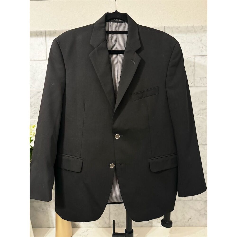 Lord & Taylor Men's Black 2-Button Blazer Size 40S